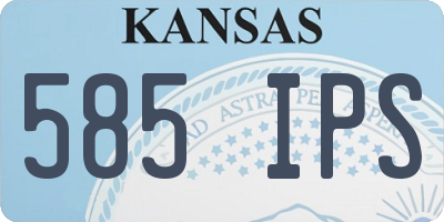 KS license plate 585IPS