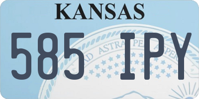 KS license plate 585IPY