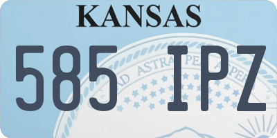 KS license plate 585IPZ