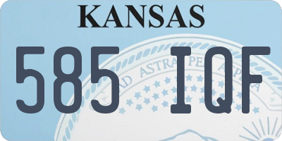 KS license plate 585IQF