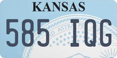 KS license plate 585IQG