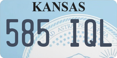 KS license plate 585IQL