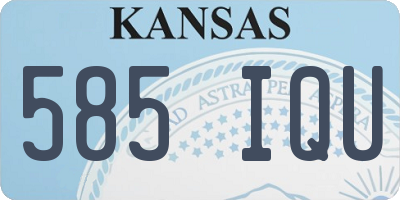 KS license plate 585IQU