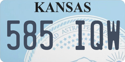 KS license plate 585IQW