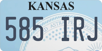 KS license plate 585IRJ