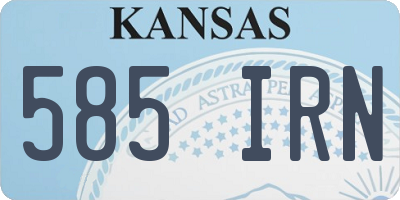 KS license plate 585IRN