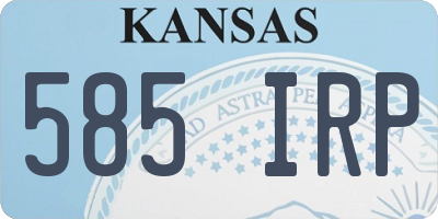KS license plate 585IRP