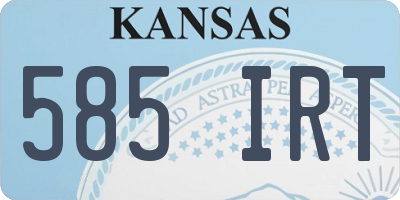 KS license plate 585IRT