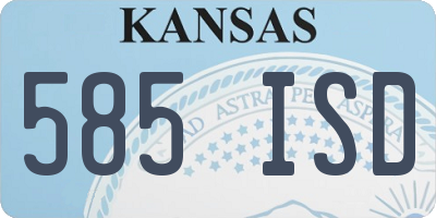 KS license plate 585ISD