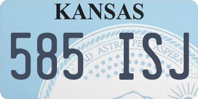 KS license plate 585ISJ