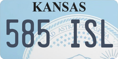 KS license plate 585ISL