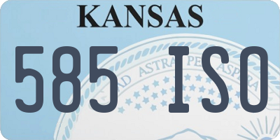 KS license plate 585ISO