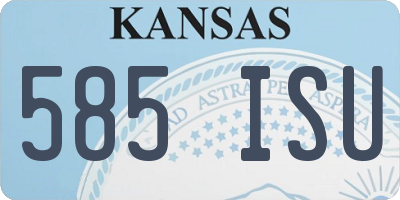 KS license plate 585ISU