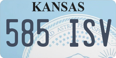 KS license plate 585ISV