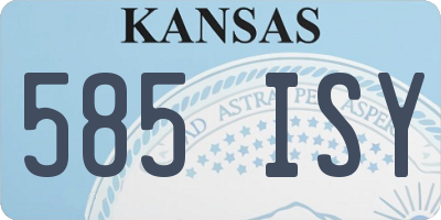 KS license plate 585ISY