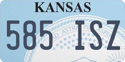 KS license plate 585ISZ