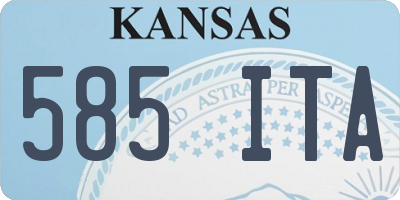 KS license plate 585ITA
