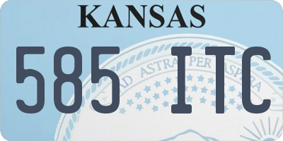 KS license plate 585ITC