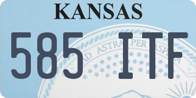 KS license plate 585ITF