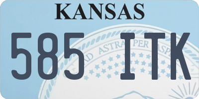 KS license plate 585ITK