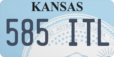 KS license plate 585ITL
