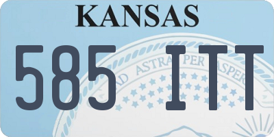 KS license plate 585ITT