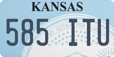 KS license plate 585ITU