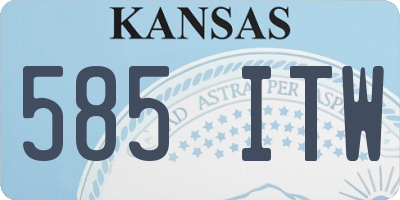 KS license plate 585ITW