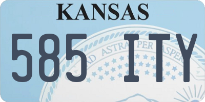 KS license plate 585ITY