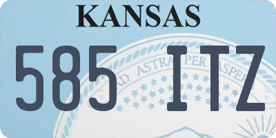 KS license plate 585ITZ