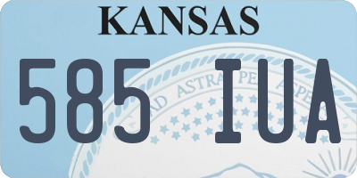 KS license plate 585IUA