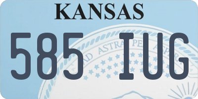 KS license plate 585IUG