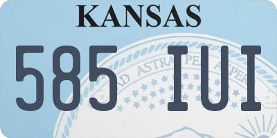 KS license plate 585IUI