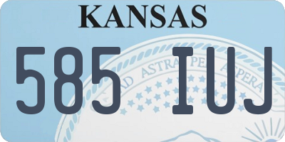 KS license plate 585IUJ