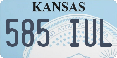 KS license plate 585IUL