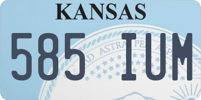 KS license plate 585IUM