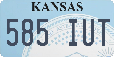 KS license plate 585IUT