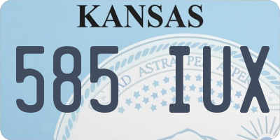 KS license plate 585IUX