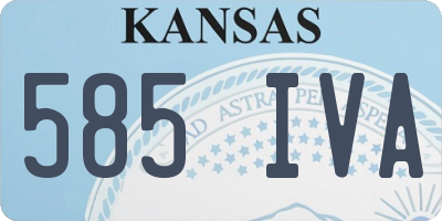 KS license plate 585IVA