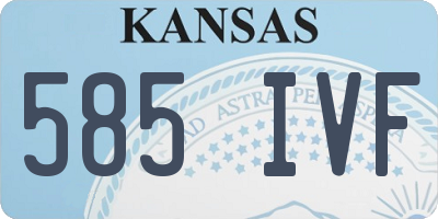 KS license plate 585IVF