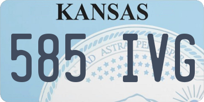 KS license plate 585IVG