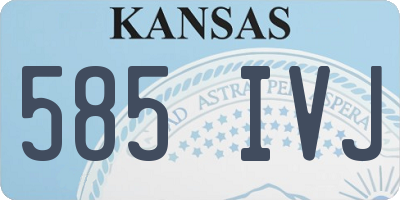 KS license plate 585IVJ