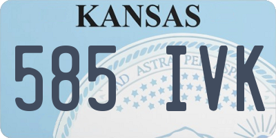KS license plate 585IVK