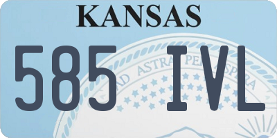 KS license plate 585IVL