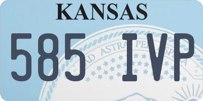 KS license plate 585IVP