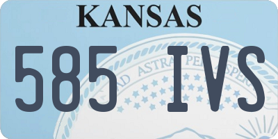 KS license plate 585IVS