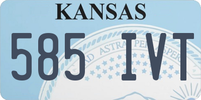KS license plate 585IVT