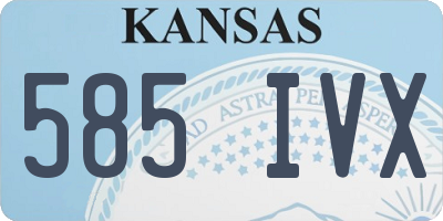 KS license plate 585IVX