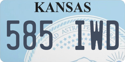 KS license plate 585IWD
