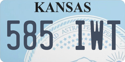 KS license plate 585IWT